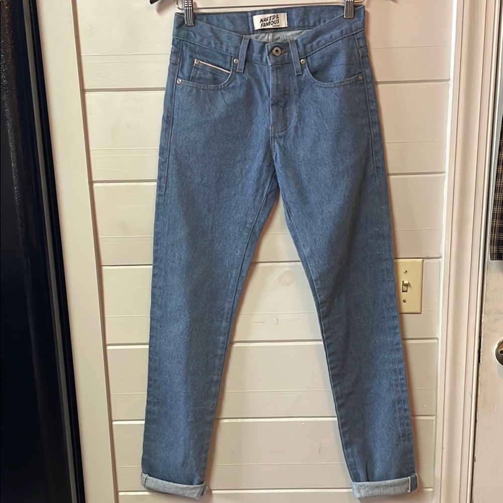 Naked & Famous Denim Men's Skinny Jeans in Light Blue
